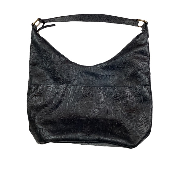 American Leather Bags American Leather Tooled Design Shoulder Bag